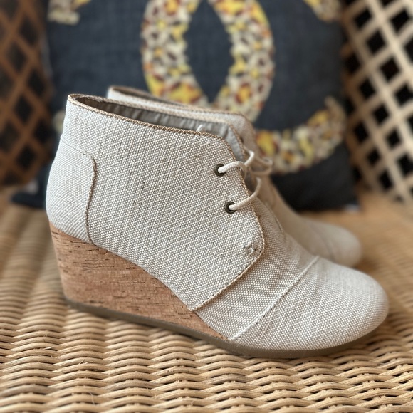 Toms Wedges Espadrille Booties - Picture 1 of 7